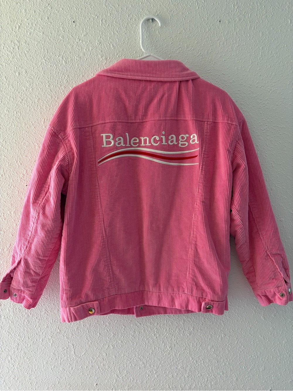 Balenciaga Corduroy Pink Bomber Jacket